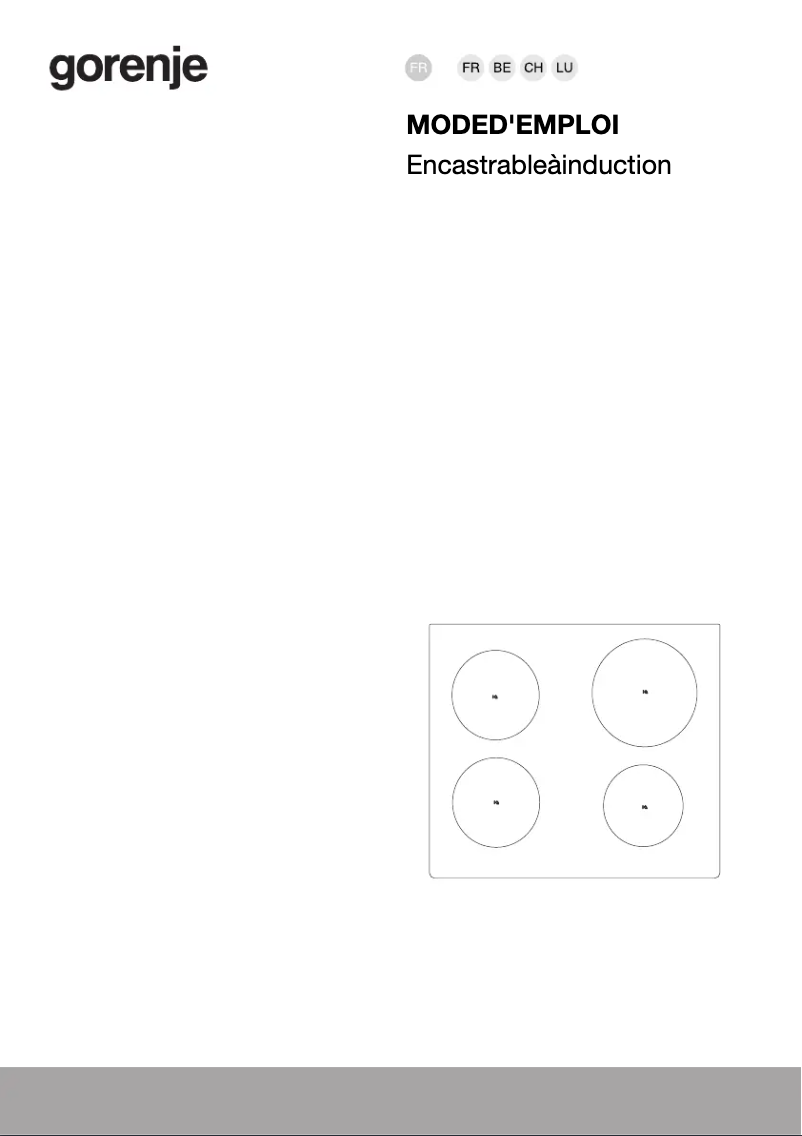 Page n°1 - Guide d'installation Gorenje IS645BSC