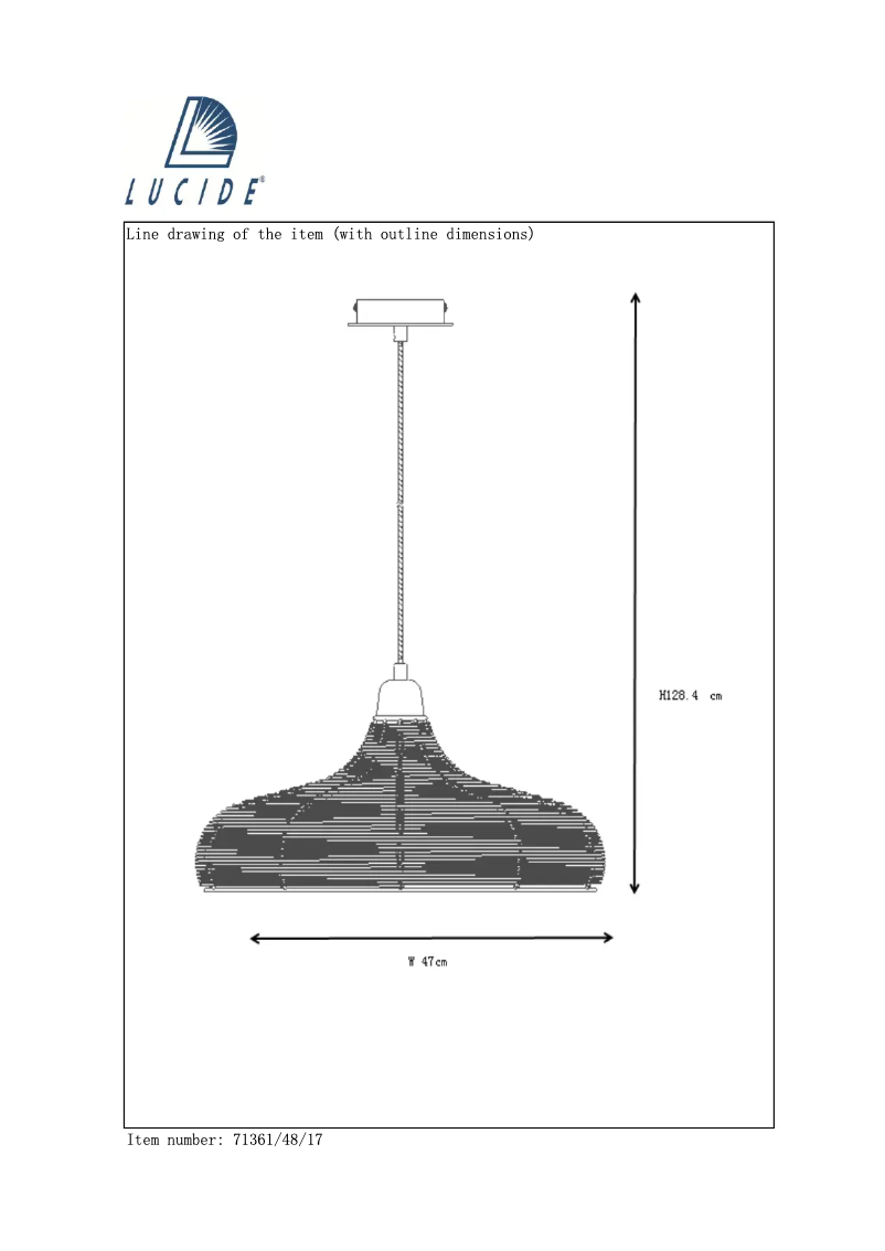 Page 1 de la notice Manuel utilisateur Lucide Moino 71361/48/17