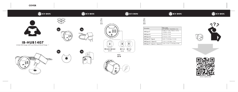 Page n°1 - Manuel utilisateur Icy Box IB-HUB1407