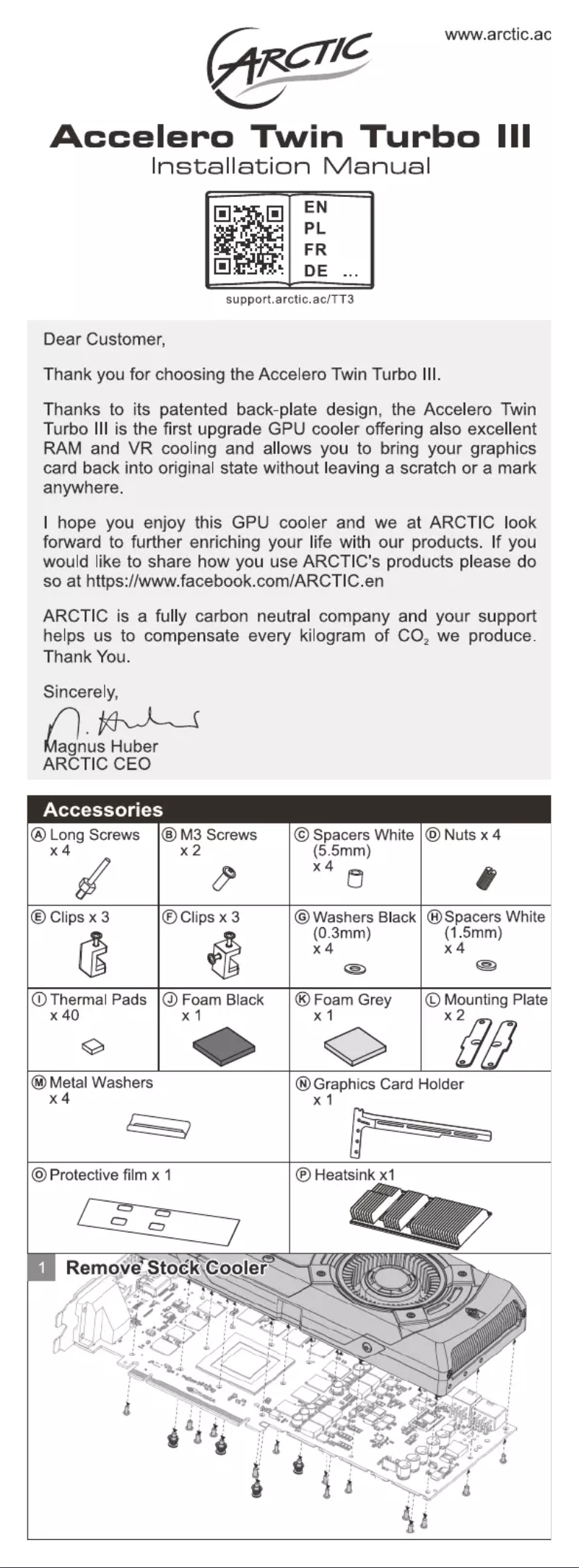 Page n°1 - Manuel utilisateur Arctic Cooling Accelero Twin Turbo III