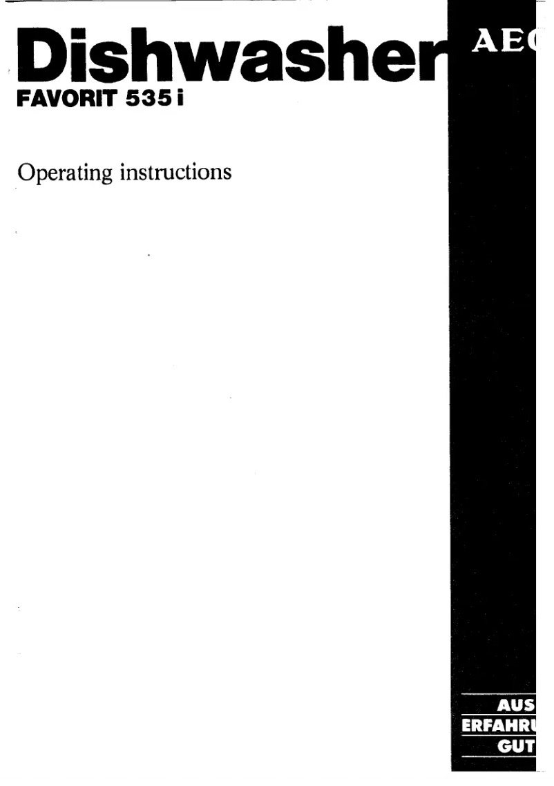 Imagen de la primera página del manual del dispositivo Favorit 535 I