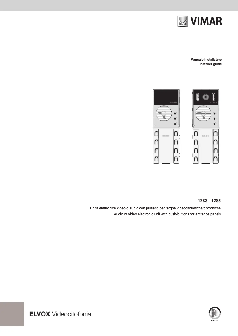 Image de la première page du manuel de l'appareil ELVOX 1283