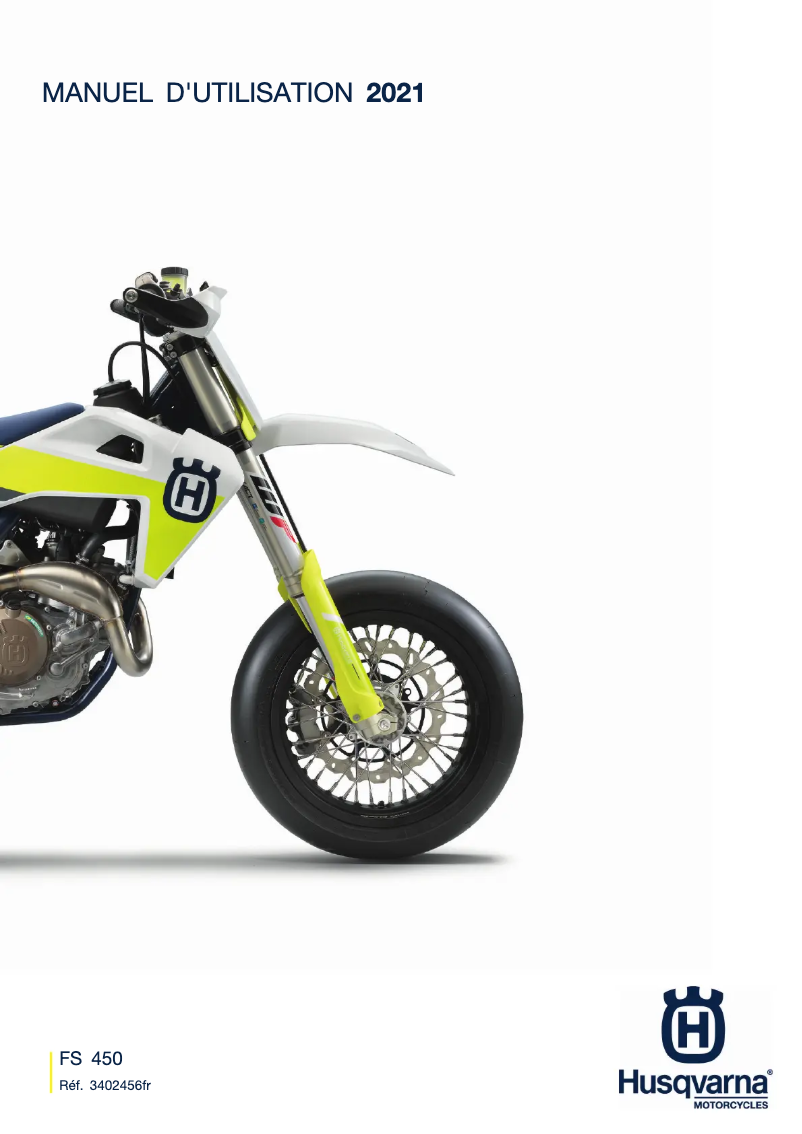 Image de la première page du manuel de l'appareil FS 450 (2021)