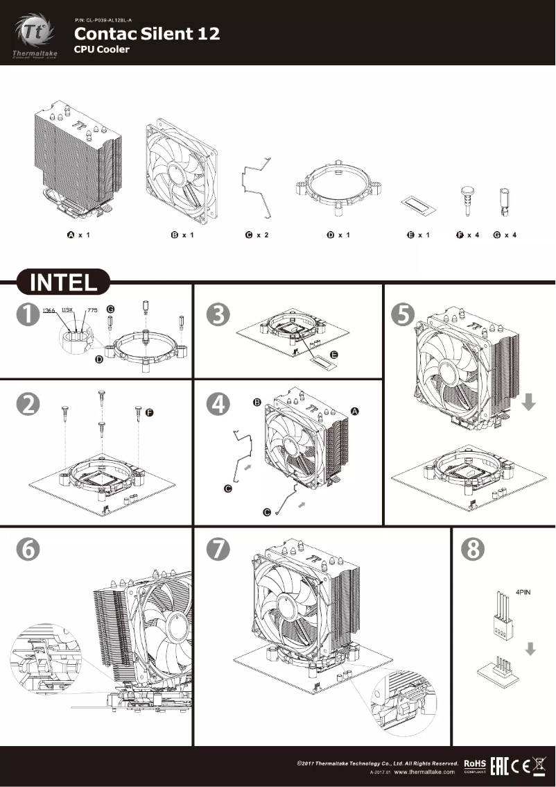 Page n°1 - Manuel utilisateur Thermaltake Contact Silent 12