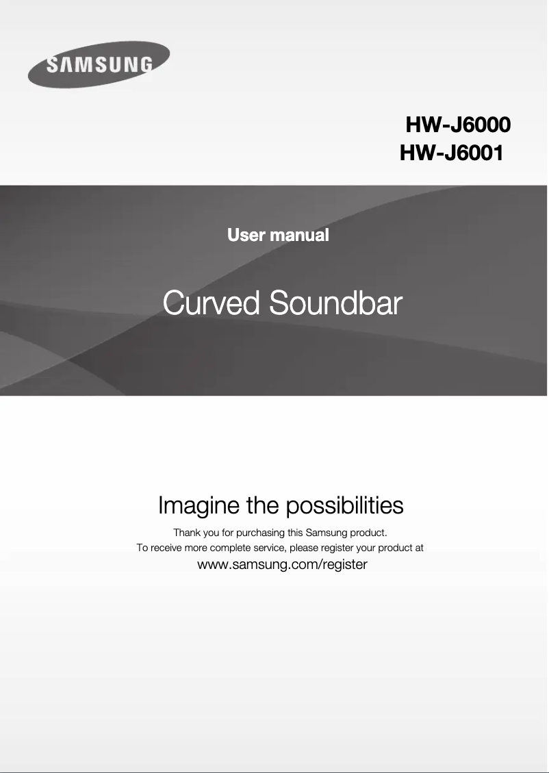 Page 1 de la notice Manuel utilisateur Samsung HW-J6001 soundbar speaker