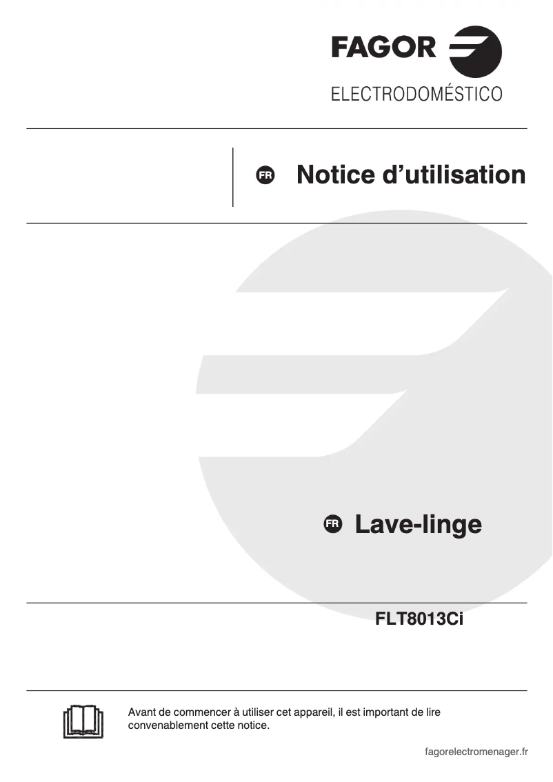 Image de la première page du manuel de l'appareil FLT8013Ci