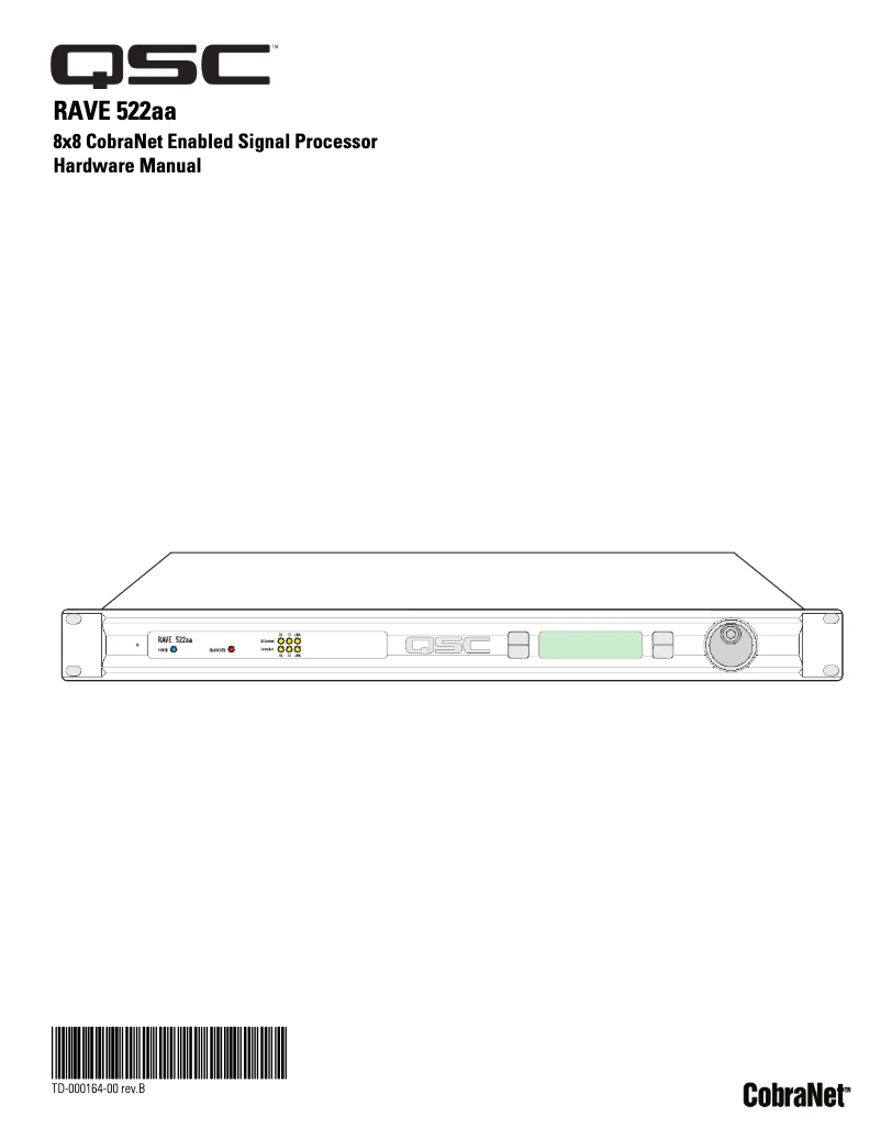 Image de la première page du manuel de l'appareil RAVE 522aa