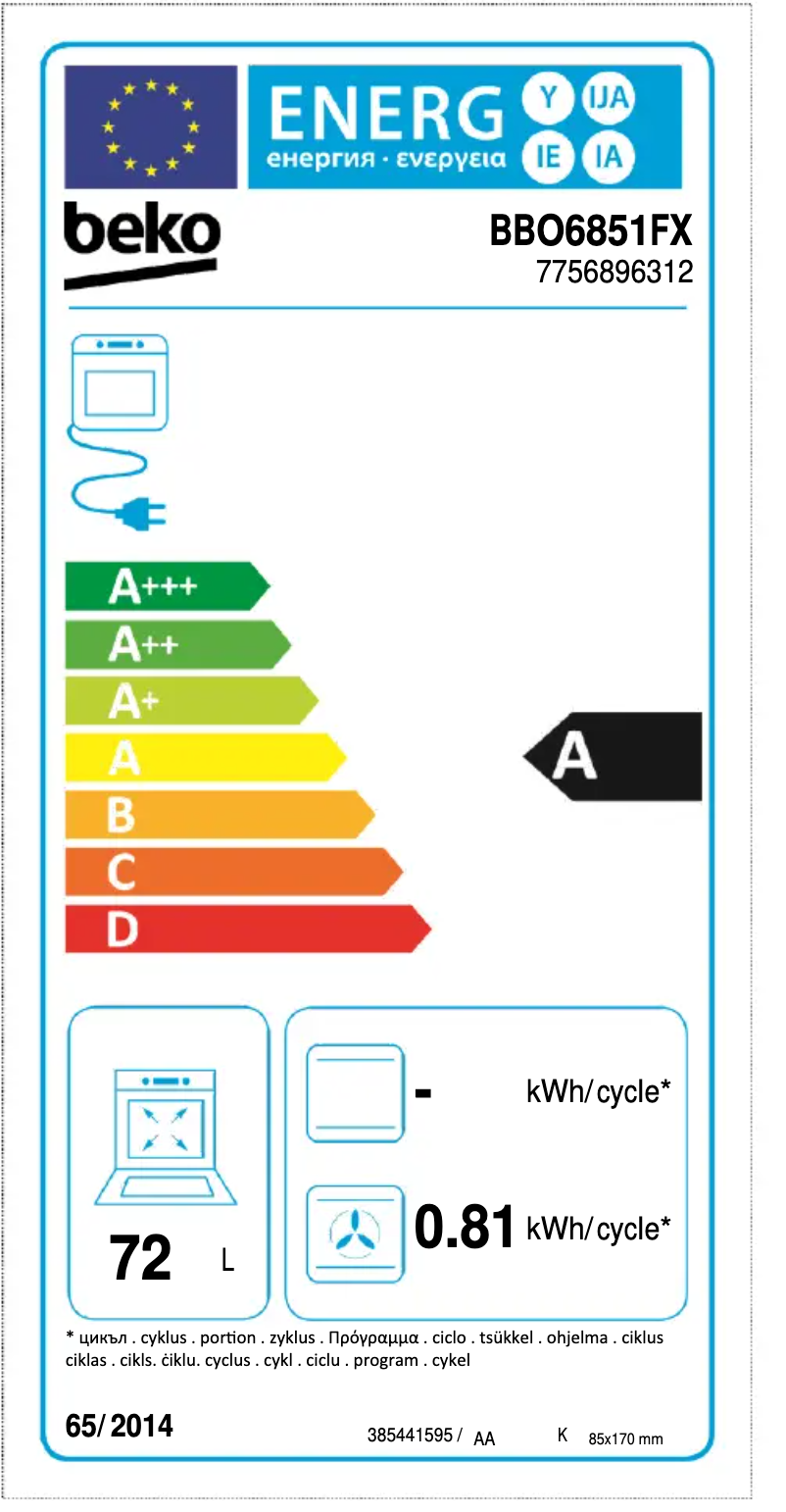 Image de la première page du manuel de l'appareil BBO6851FX