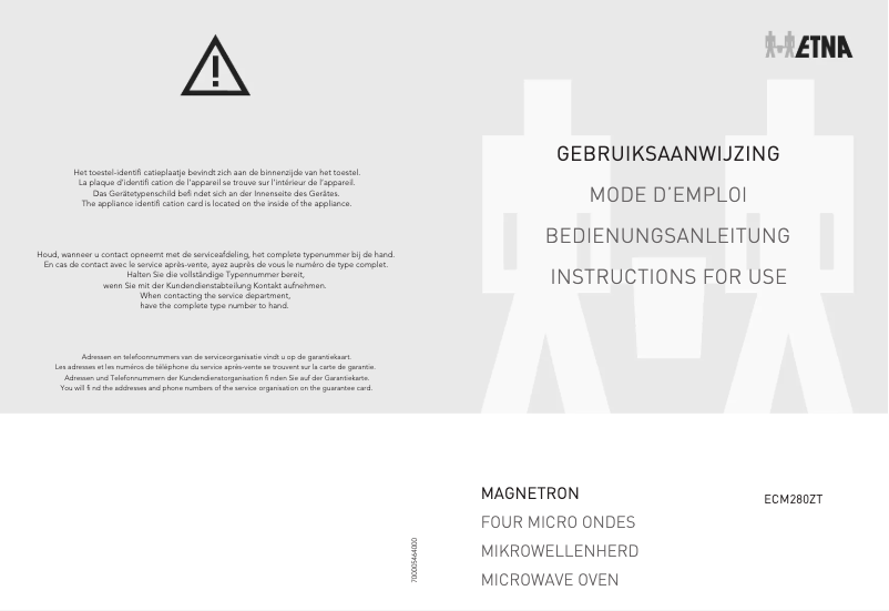 Page 1 de la notice Manuel utilisateur Etna ECM280