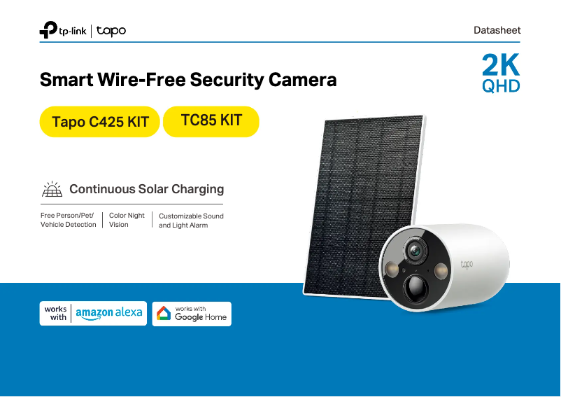 Page n°1 - Fiche technique TP-Link Tapo C425 KIT