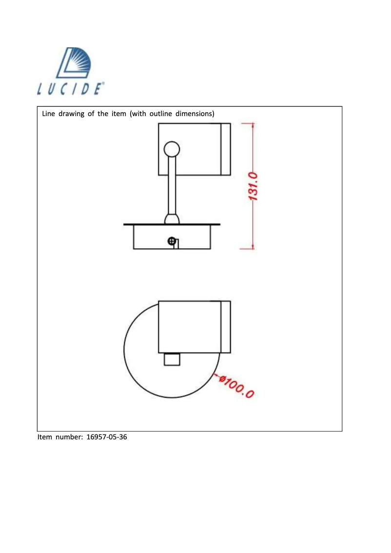 Page n°1 - Manuel utilisateur Lucide BIRX -
