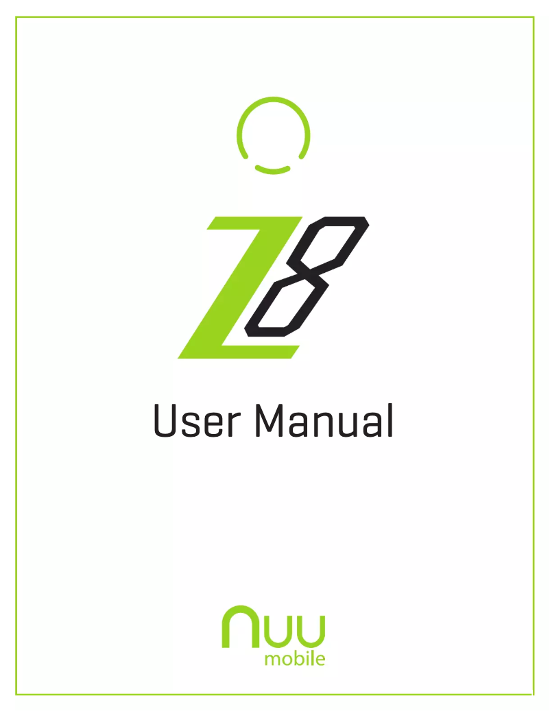 Page n°1 - Manuel utilisateur NUU Mobile Z8
