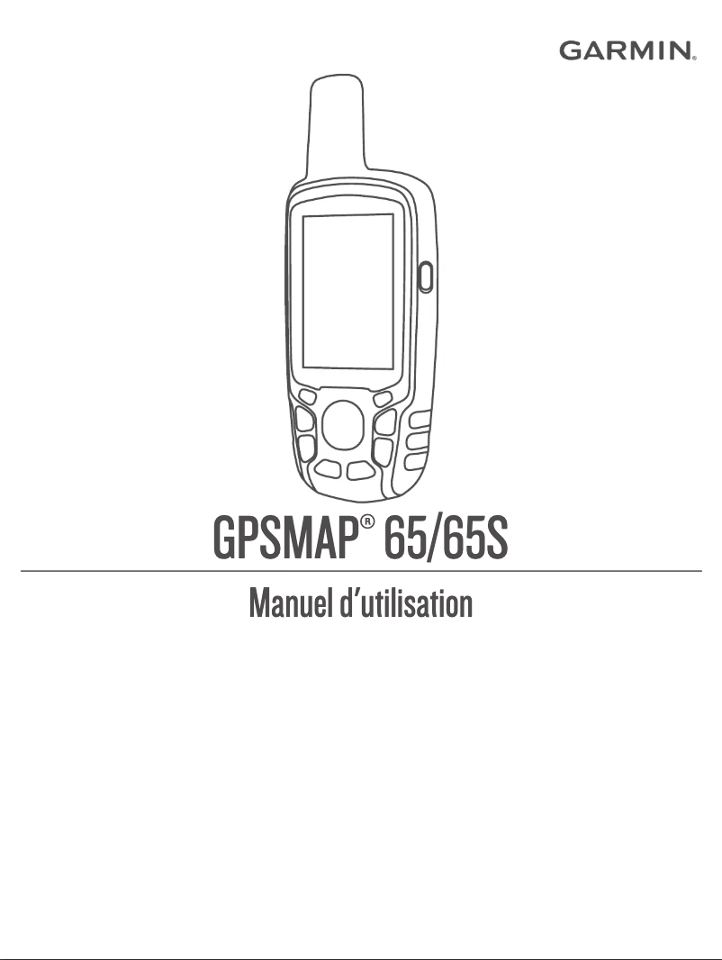 Page 1 de la notice Manuel utilisateur Garmin GPSMAP 65s