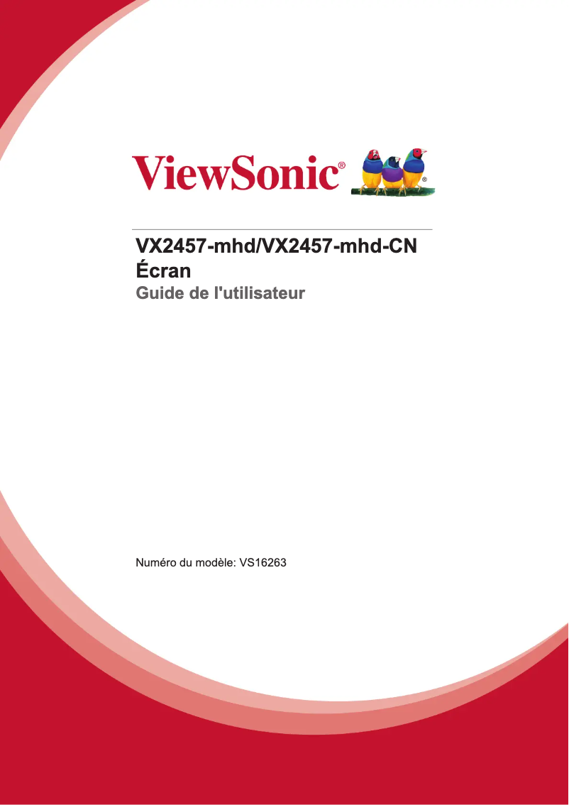 Página 1 del manual Manual de usuario Viewsonic VX2457-mhd