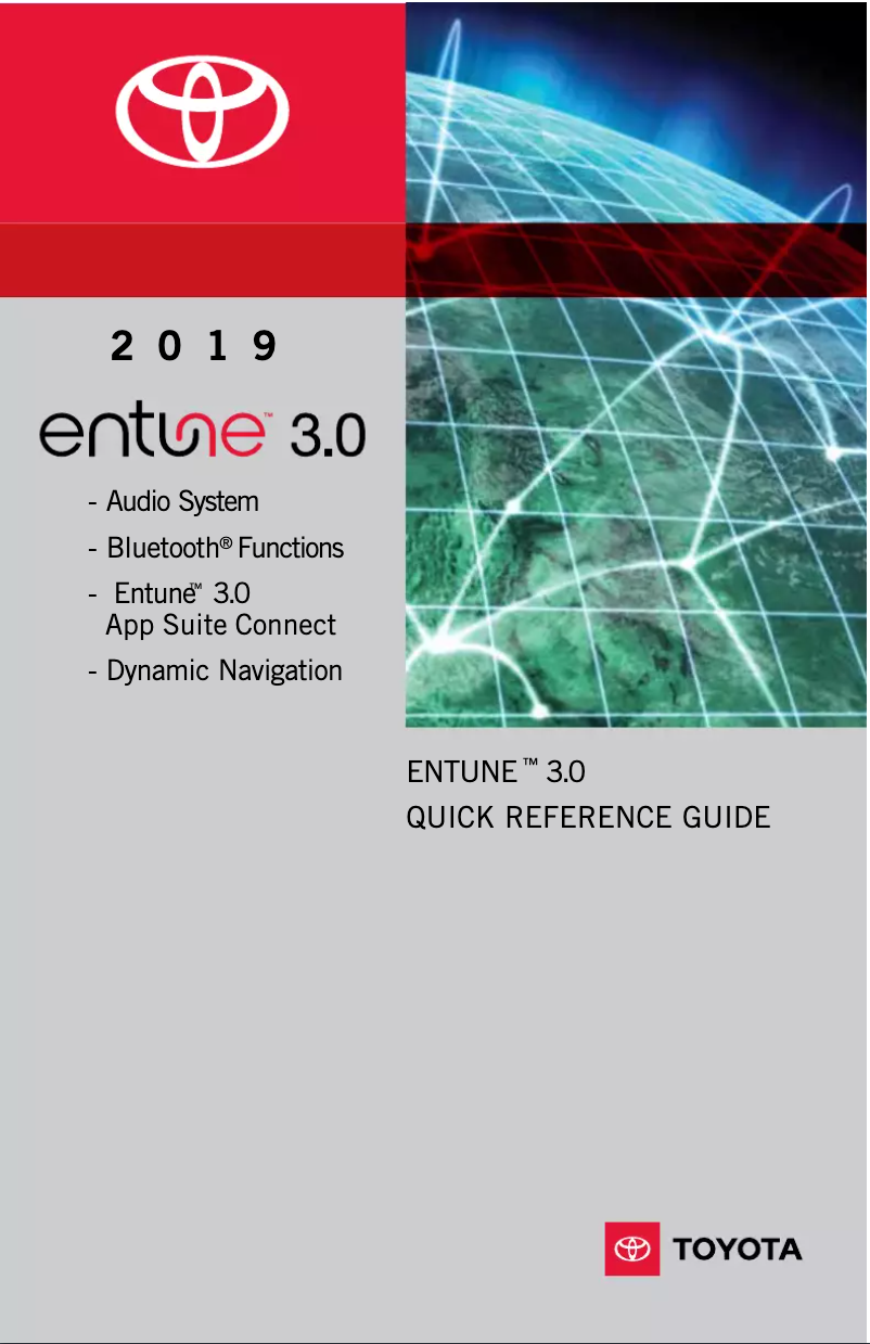 Page 1 de la notice Manuel utilisateur Toyota Avalon (2019)