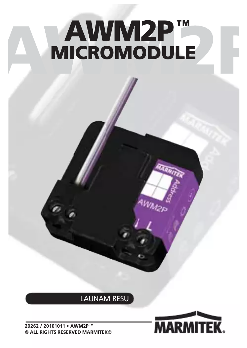Page 1 de la notice Manuel utilisateur Marmitek AWM2P