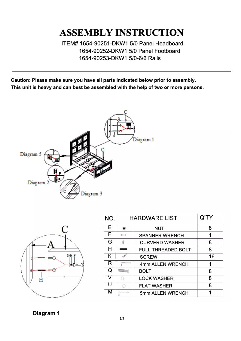 Página 1 del manual Manual de usuario Hooker 1654-90251-DKW1