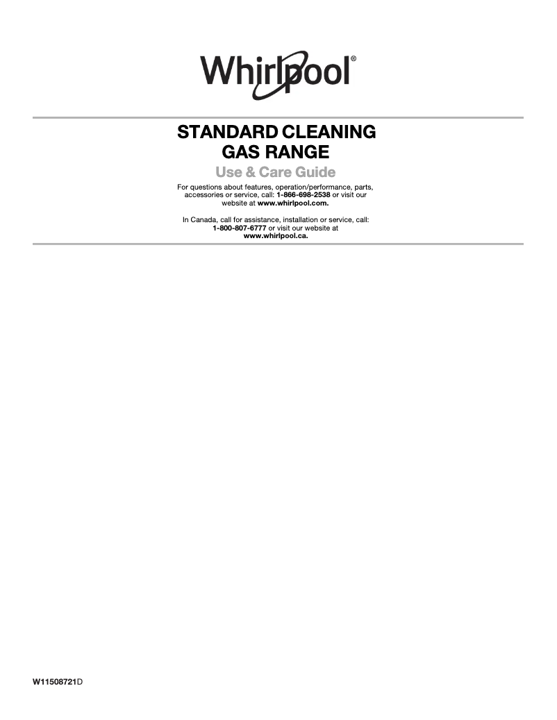 Page 1 de la notice Manuel utilisateur Whirlpool WFG505M0MS