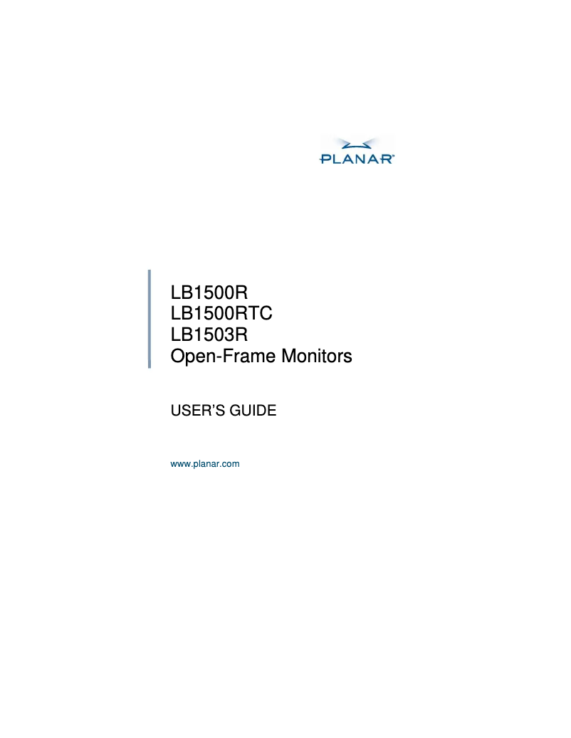 Page 1 de la notice Manuel utilisateur Planar LB1500RTC