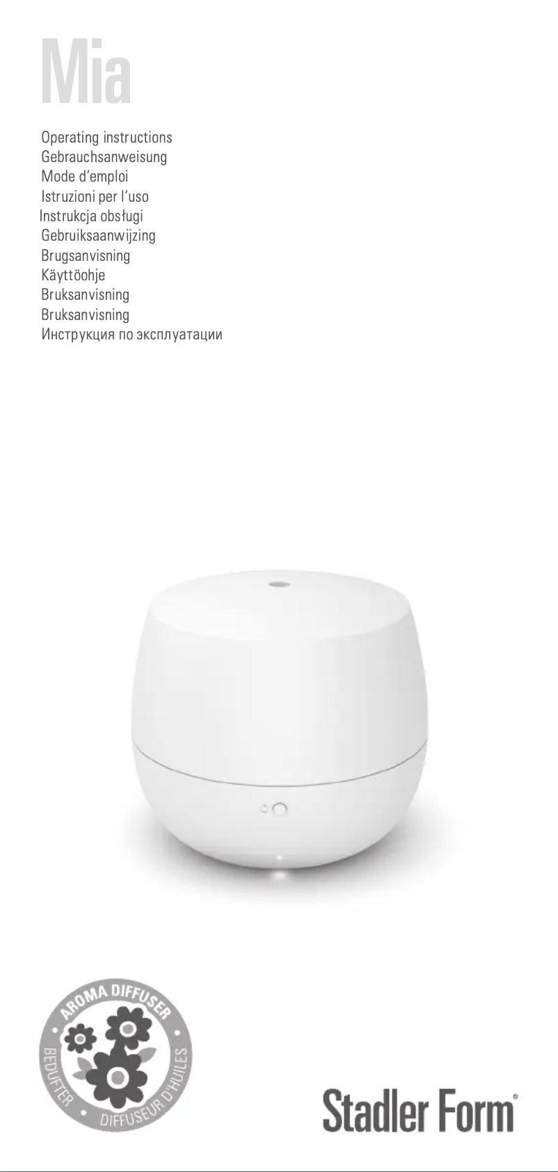 Page 1 of the manual User Manual Stadler Form Mia