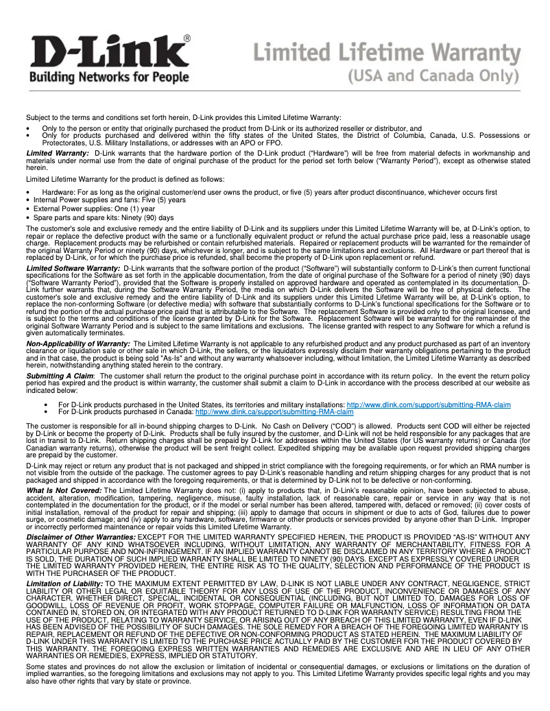 Page n°1 - Manuel utilisateur D-Link DWC-1000-VPN