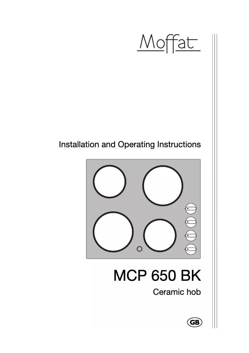 Image de la première page du manuel de l'appareil MCP 650 BK