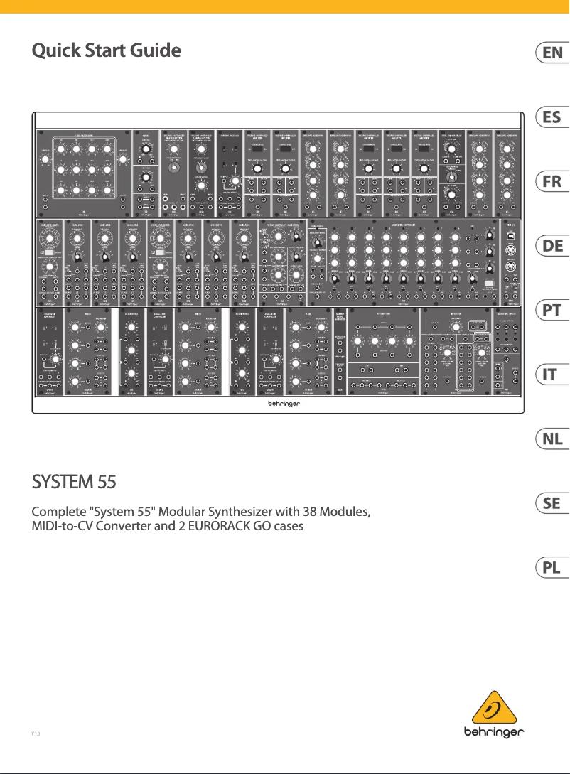 Page n°1 - Guide de démarrage rapide Behringer System 55