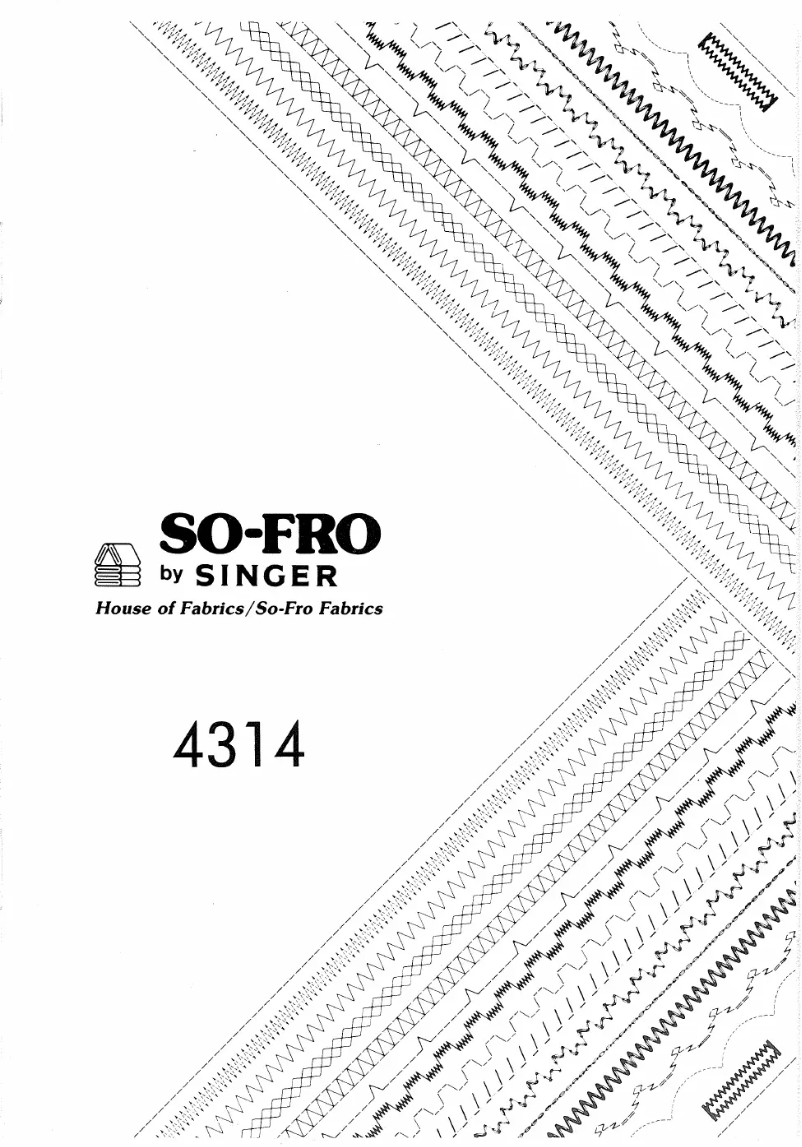 Page 1 de la notice Manuel utilisateur Singer SO-FRO 4314