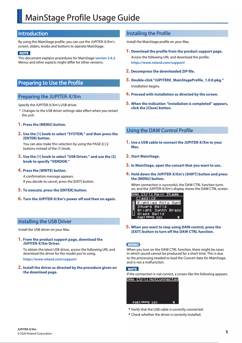 Image de la première page du manuel de l'appareil Jupiter-X