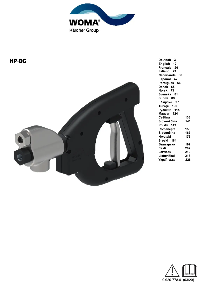 Page n°1 - Manuel utilisateur Kärcher HD 9/100-4 Cage Classic