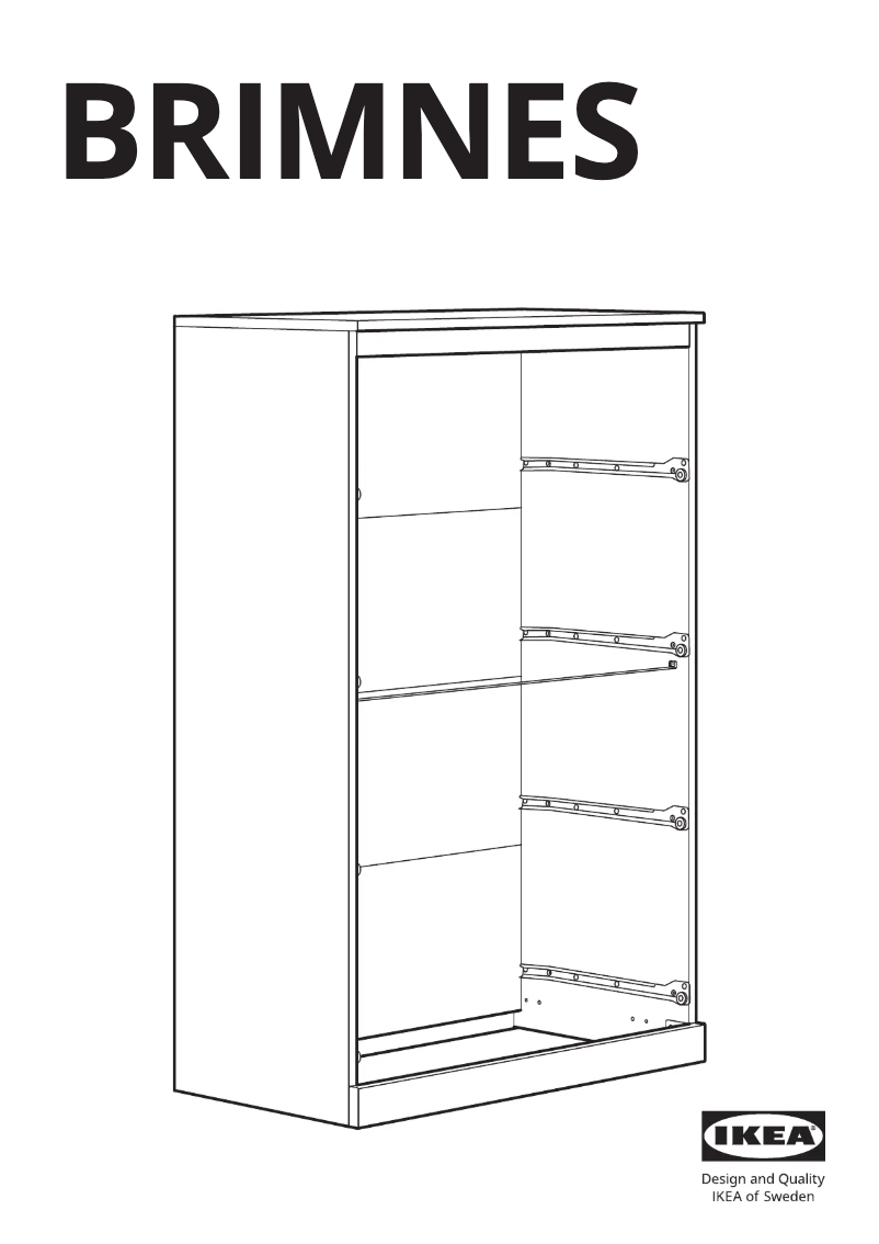 Page 1 de la notice Manuel utilisateur Ikea BRIMNES 103.920.45