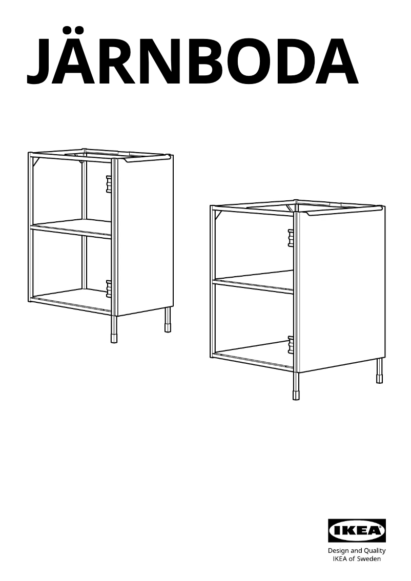 Page 1 de la notice Manuel utilisateur Ikea JÄRNBODA 905.138.59