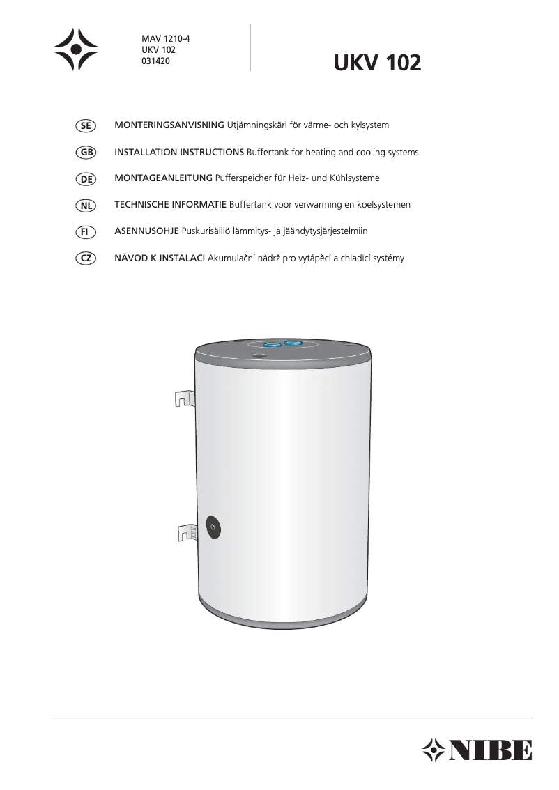 Page 1 de la notice Manuel utilisateur Nibe UKV 300