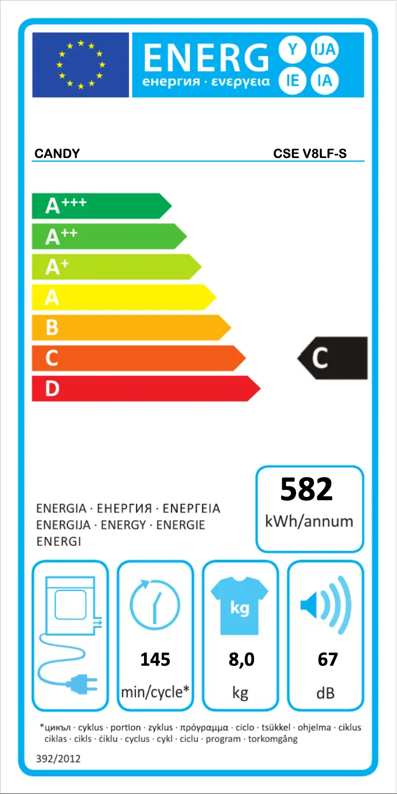 Image de la première page du manuel de l'appareil CSE V8LF-S