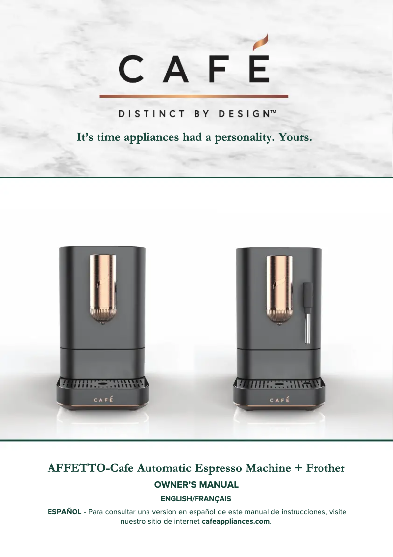 Página 1 del manual Manual de usuario GE AFFETTO C7CEBAS4RW3