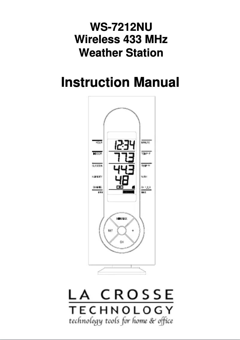 Image de la première page du manuel de l'appareil WS-7212N