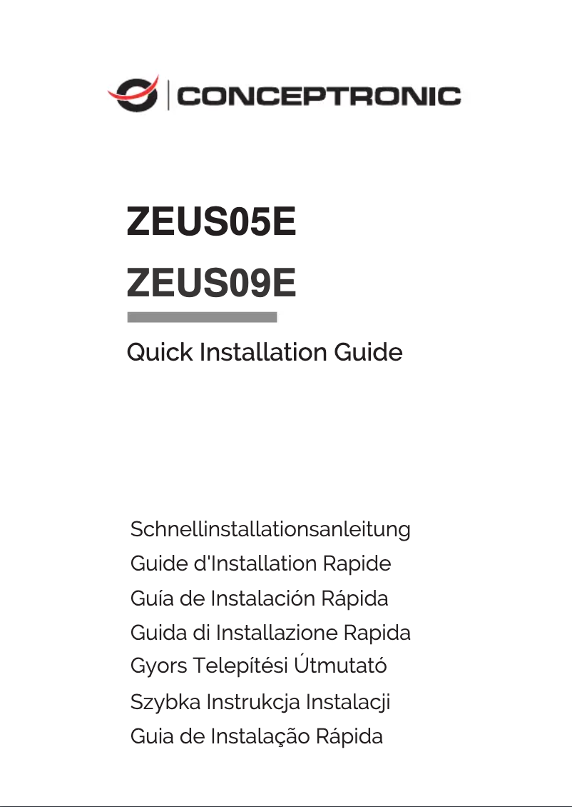 Page 1 de la notice Manuel utilisateur Conceptronic ZEUS09E