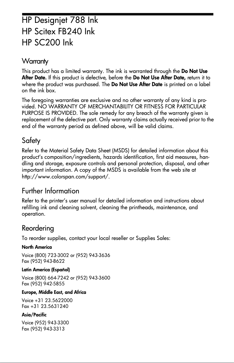 Image de la première page du manuel de l'appareil Scitex FB910