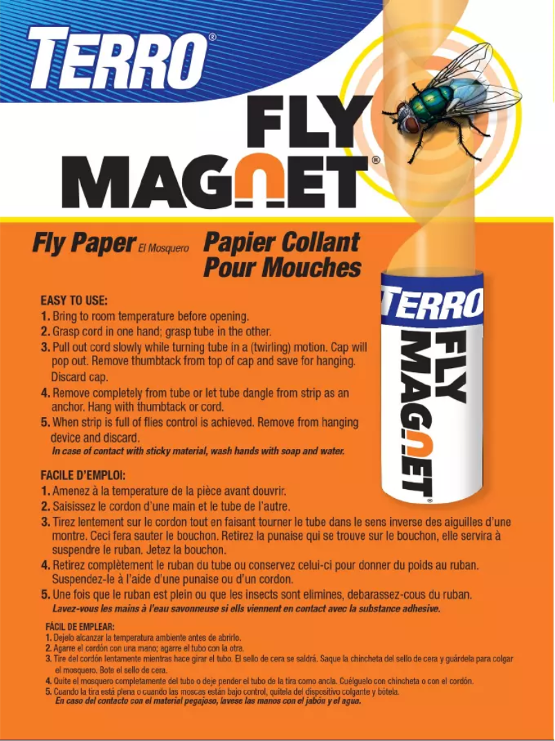 Page 1 de la notice Manuel utilisateur Terro Fly Magnet Fly Paper