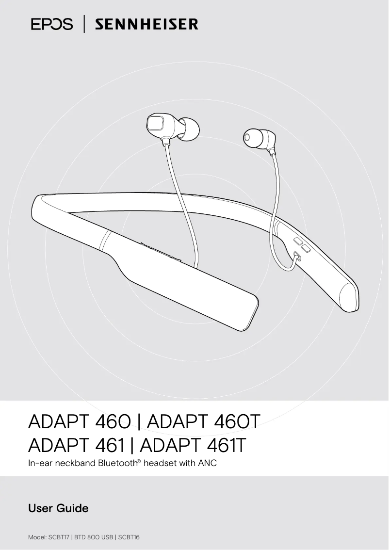 Page 1 de la notice Manuel utilisateur Sennheiser ADAPT 460T