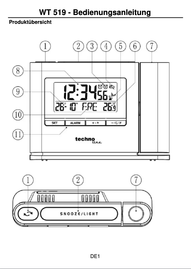 Page n°1 - Manuel utilisateur Techno Line WT 519