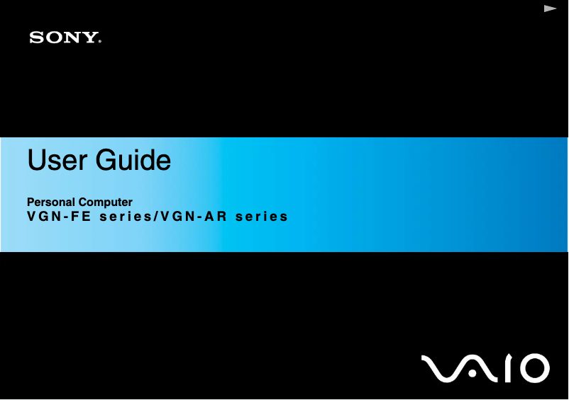 Page n°1 - Manuel utilisateur Sony Vaio VGN-FE41Z