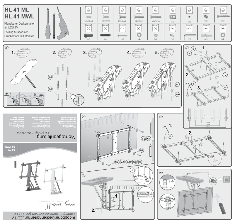 Page 1 de la notice Manuel utilisateur My Wall HL 41 MWL