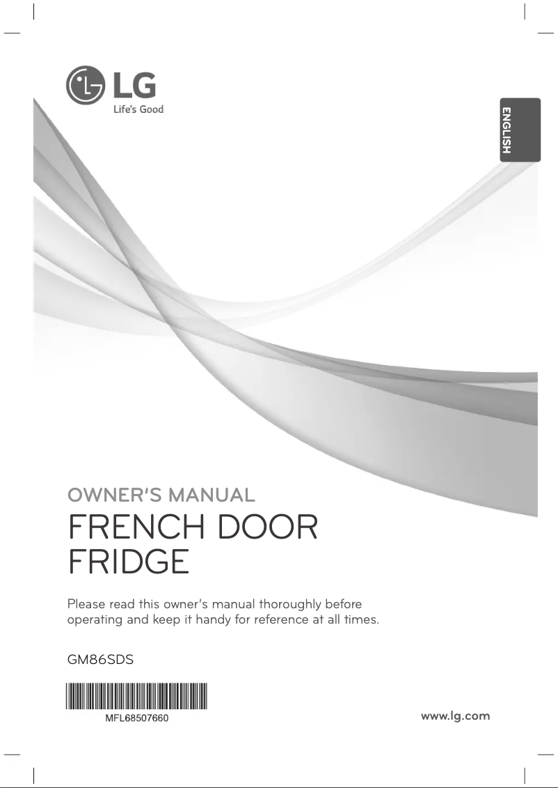 Page 1 de la notice Manuel utilisateur LG GM86SDS