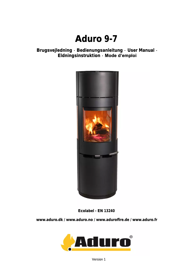 Página 1 del manual Manual de usuario Aduro 9-7