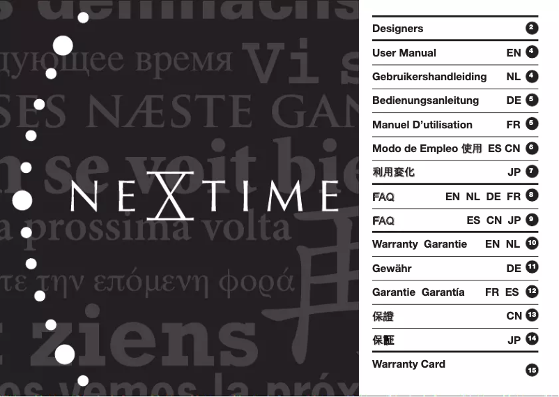 Page n°1 - Manuel utilisateur NeXtime 5111CO