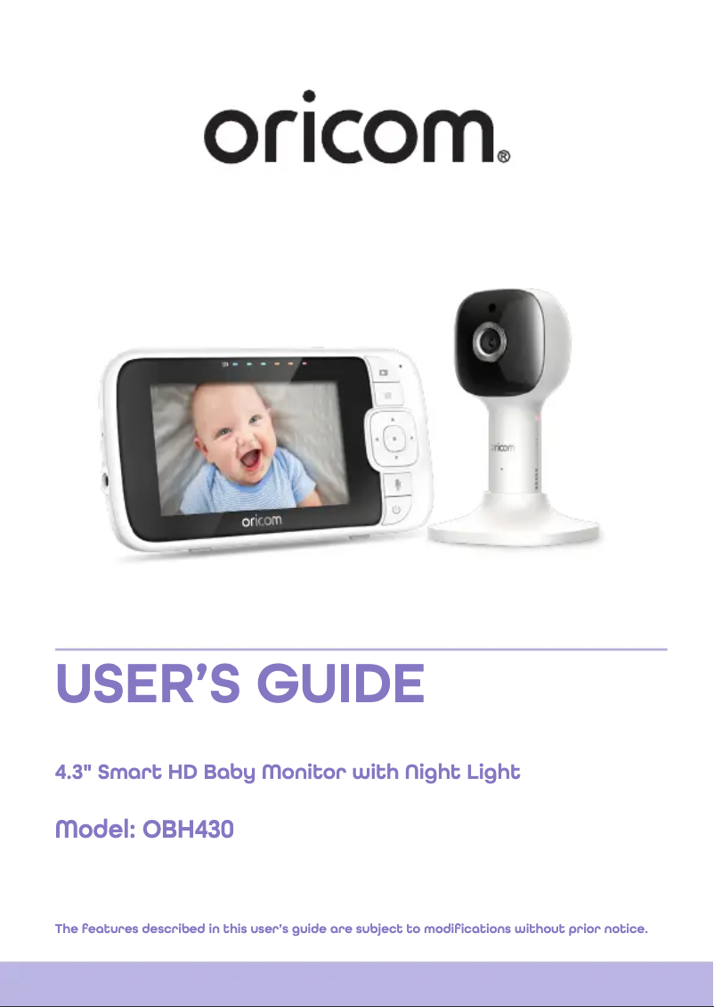 Página 1 del manual Manual de usuario Oricom Babysense7 OBH430