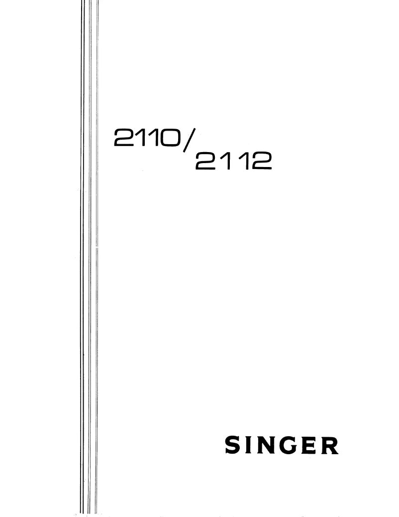 Page 1 de la notice Manuel utilisateur Singer 2112