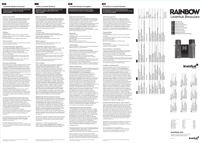 Page n°1 - Manuel utilisateur Levenhuk Rainbow 8x25