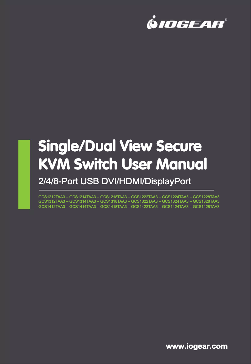 Image de la première page du manuel de l'appareil GCS1328TAA3
